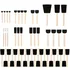 Bates assorted size disposable foam paint brushes fifty pack