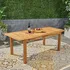 Expandable Acacia Wood Outdoor Dining Table, Natural Finish
