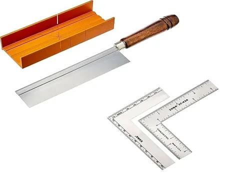 Olson Saw 35-241 Fine Kerf Saw 35-550, 42 TPI with Aluminum Thin Slot Miter Box