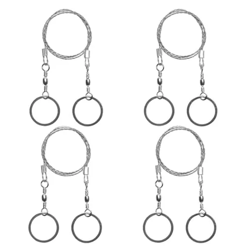 Stainless steel survival wire saw, 4 pack with swivel handles Stainless steel survival wire saw, 4 pack with swivel handles