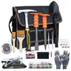 DigNew 25-piece geology rock hammer kit for rockhounding petrified wood