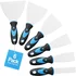 Six piece stainless steel putty knife set