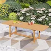 PHI VILLA expandable teak outdoor dining table