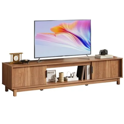 DUMOS mid-century modern TV stand with storage cabinet, 70 inch wide DUMOS mid-century modern TV stand with storage cabinet, 70 inch wide