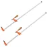 Bar clamps for securing wood while cutting