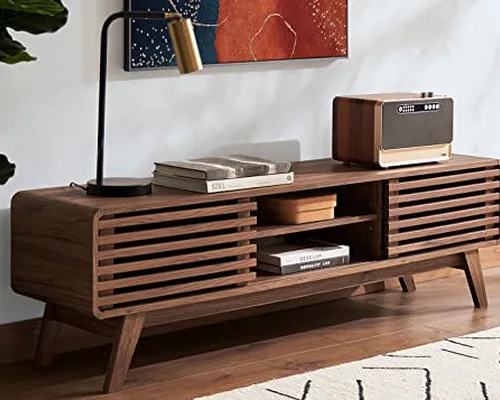 mopio Ensley 59 inch walnut mid-century modern TV stand with storage mopio Ensley 59 inch walnut mid-century modern TV stand with storage