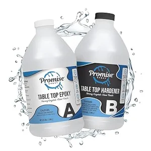 Promise Epoxy Table Top Epoxy Resin Kit, two 1-gallon bottles of resin and hardener