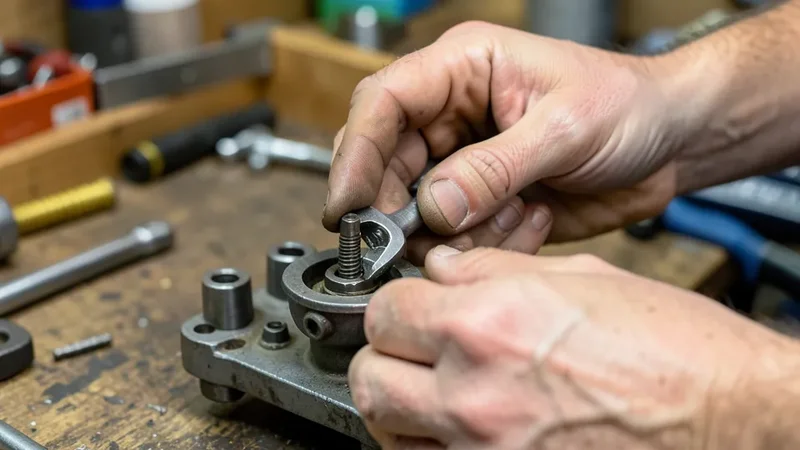 Removing a chainsaw spark plug to check for flooding