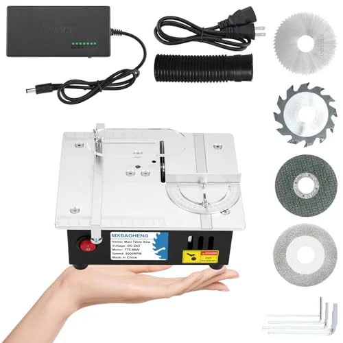 MXBAOHENG Mini Table Saw S3 Portable Precision Craft Table Saw, 1/2