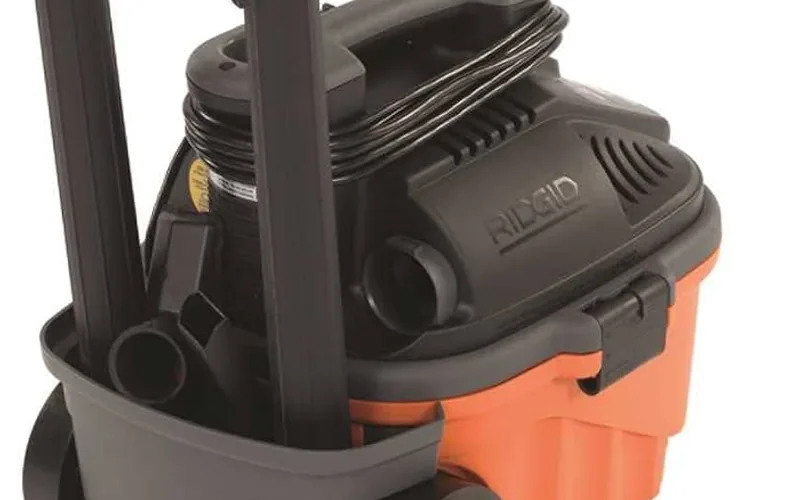 RIDGID WD4070 shop vacuum with power cord and accessories stored on-board RIDGID WD4070 shop vacuum with power cord and accessories stored on-board