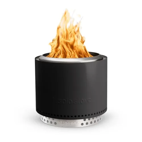 Solo Stove Bonfire 2.0 smokeless fire pit, 19.5 inch, with its included stand and removable ash pan