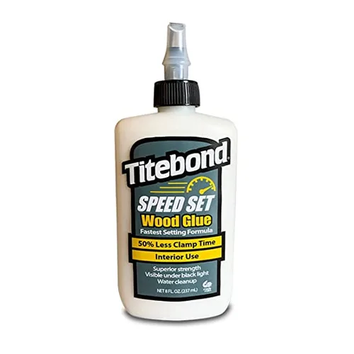 Titebond Speed Set fast-setting PVA wood glue with a 15-minute clamp time