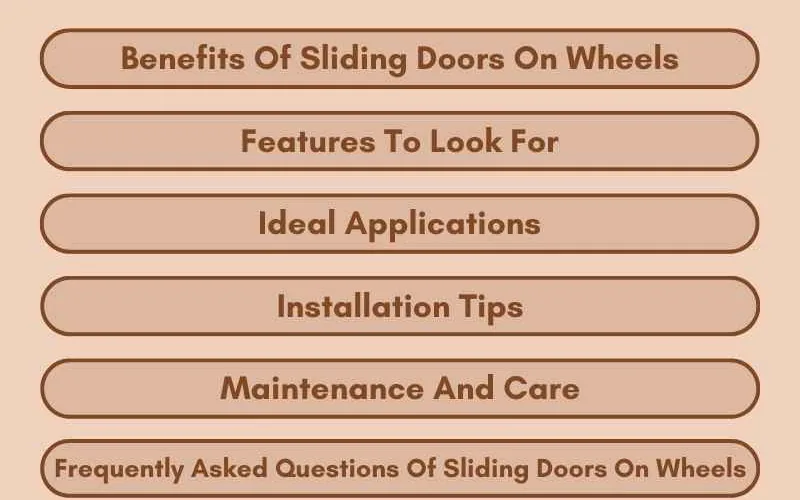 wood-framed sliding door on a wall-mounted track wood-framed sliding door on a wall-mounted track with visible rollers