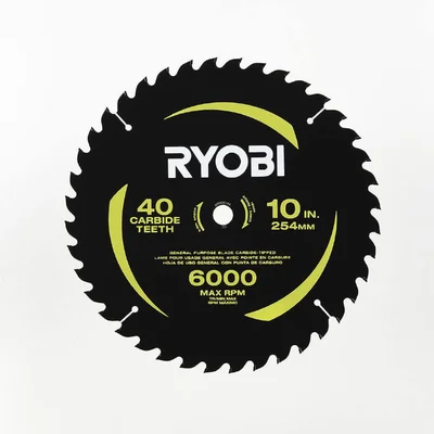 Genuine RYOBI 10 inch 40-tooth carbide thin kerf miter saw blade