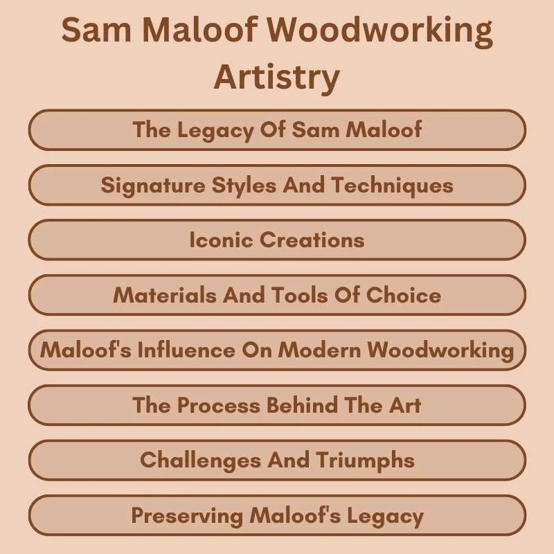 Sam Maloof style furniture showing sculptural woodworking artistry