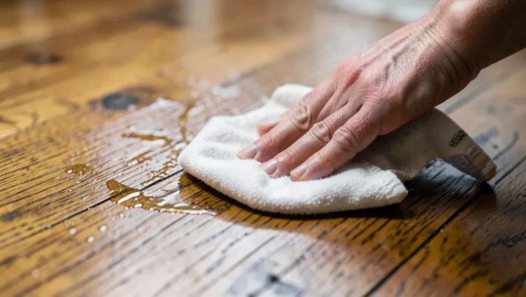 Cleaning tree sap off a hardwood floor