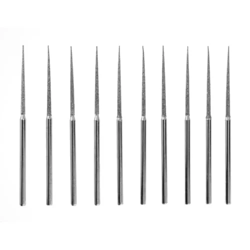 SE 10-piece diamond-coated tapered bead reamer set for centering wood bead holes
