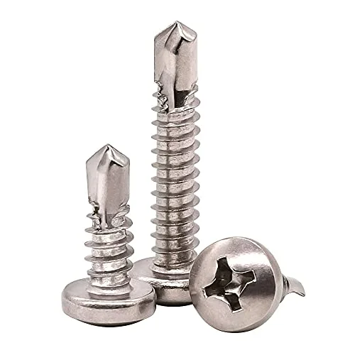 Pack of self-drilling pan head screws for steel framing