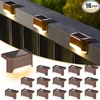 SOLPEX solar deck lights 16-pack mounted on deck railing posts