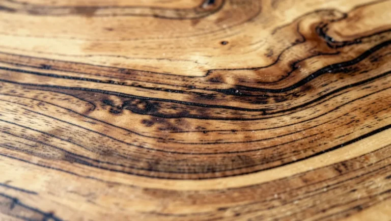 Spalted ash lumber slab showing dark spalting lines