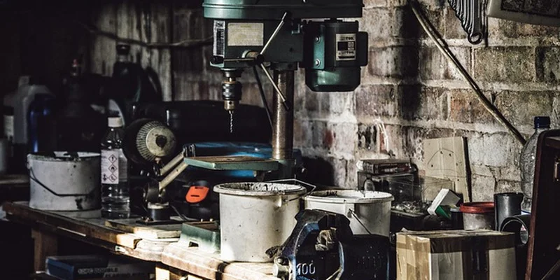 A stationary bench-mounted power tool that runs for extended stretches, the kind of use a corded adapter suits best