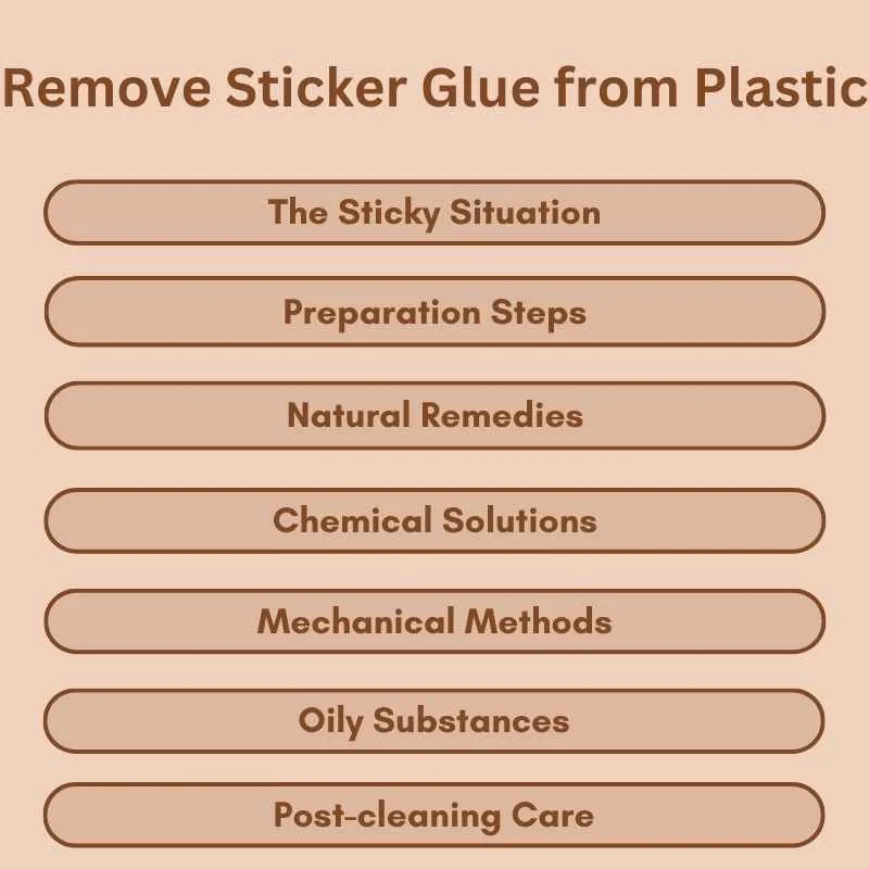Remove Sticker Glue from Plastic