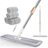 Sunki 32 inch microfiber flat dust mop with washable pads
