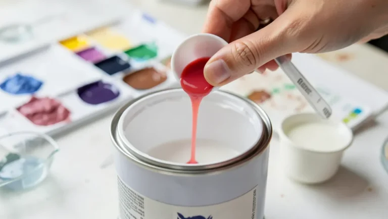 Adding colorant tint to a can of white base paint