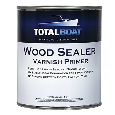TotalBoat Wood Sealer marine-grade sanding sealer and pre-varnish primer bottle