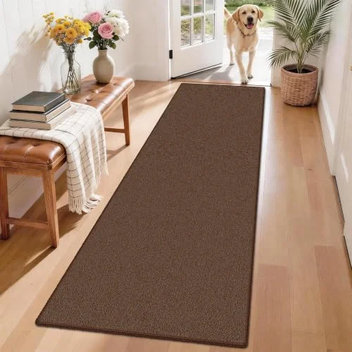 TTelephant waterproof non-slip runner rug for dogs on hardwood floor