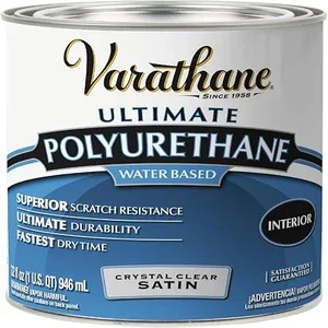 Varathane Water-Based Ultimate Satin Polyurethane quart can