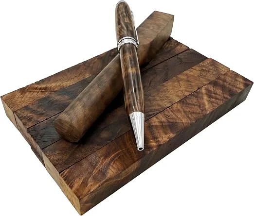 Burled highly figured walnut pen blanks, 5 pack