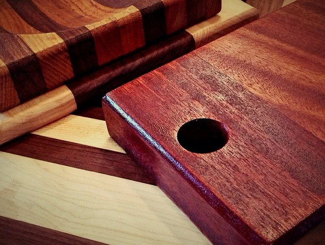 Wooden cutting boards with a food-safe oiled finish