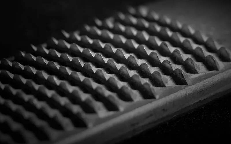 Close-up of a wood rasp file teeth used to smooth cut edges on thin wood