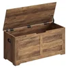 VASAGLE wood storage trunk bench with safety hinges