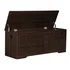 VANKILEY espresso wood storage trunk extra large