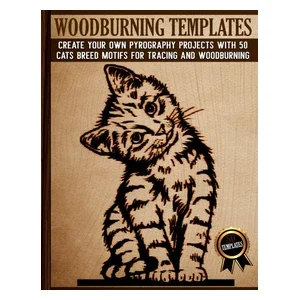 Woodburning Templates Cats Breed Motifs pyrography pattern book cover