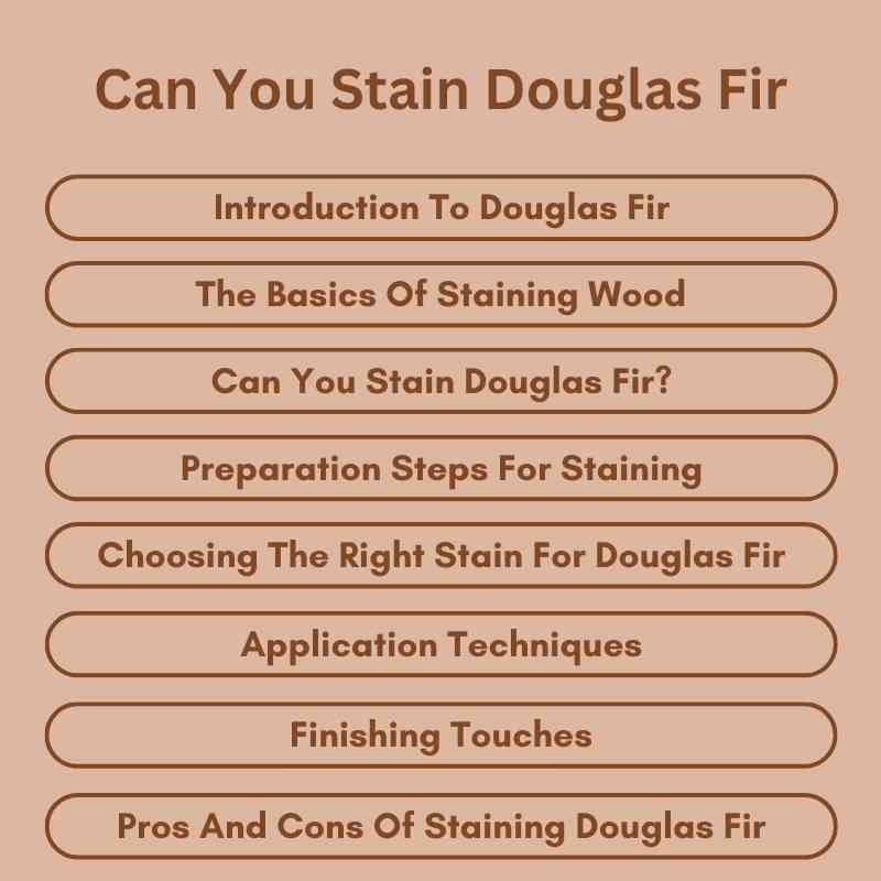 Can You Stain Douglas Fir