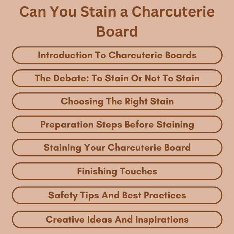 Can You Stain a Charcuterie Board