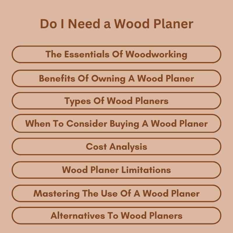 Do I Need a Wood Planer