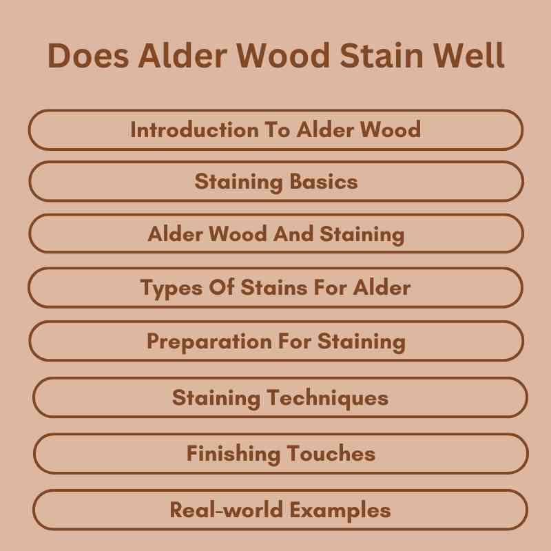 Does Alder Wood Stain Well