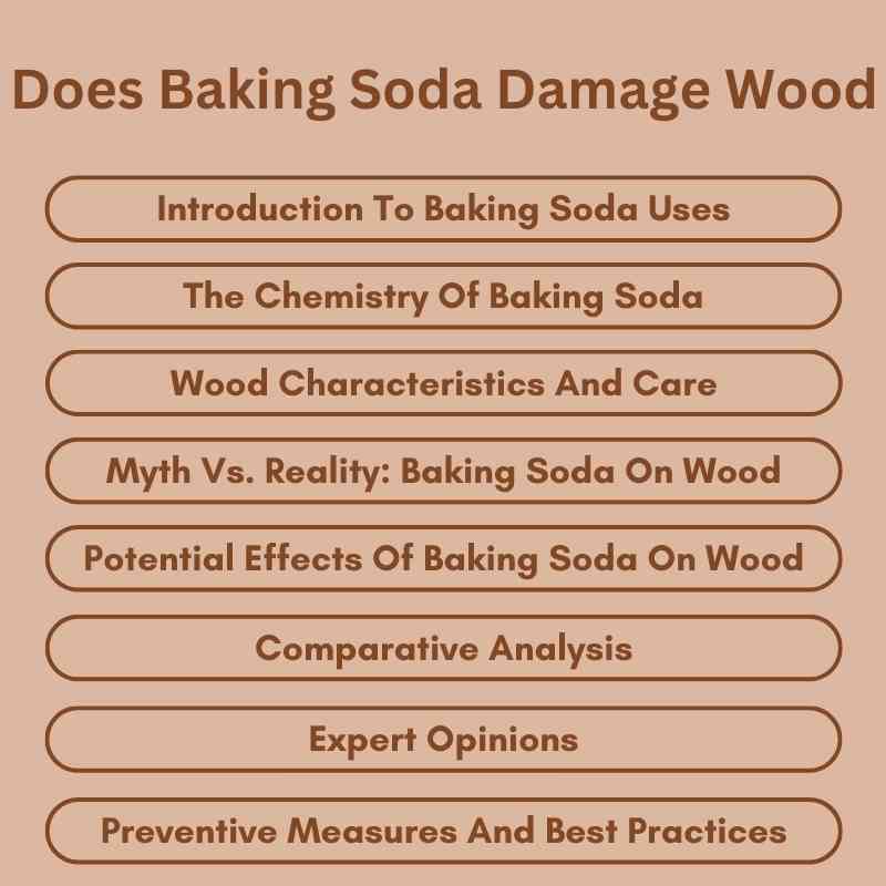 Does Baking Soda Damage Wood