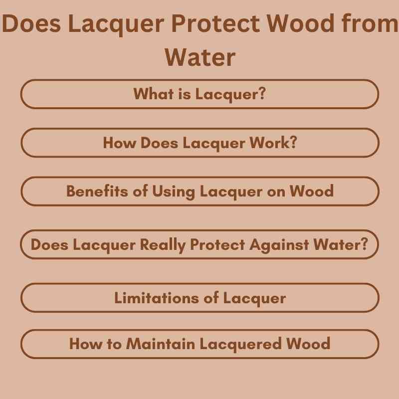Does Lacquer Protect Wood from Water