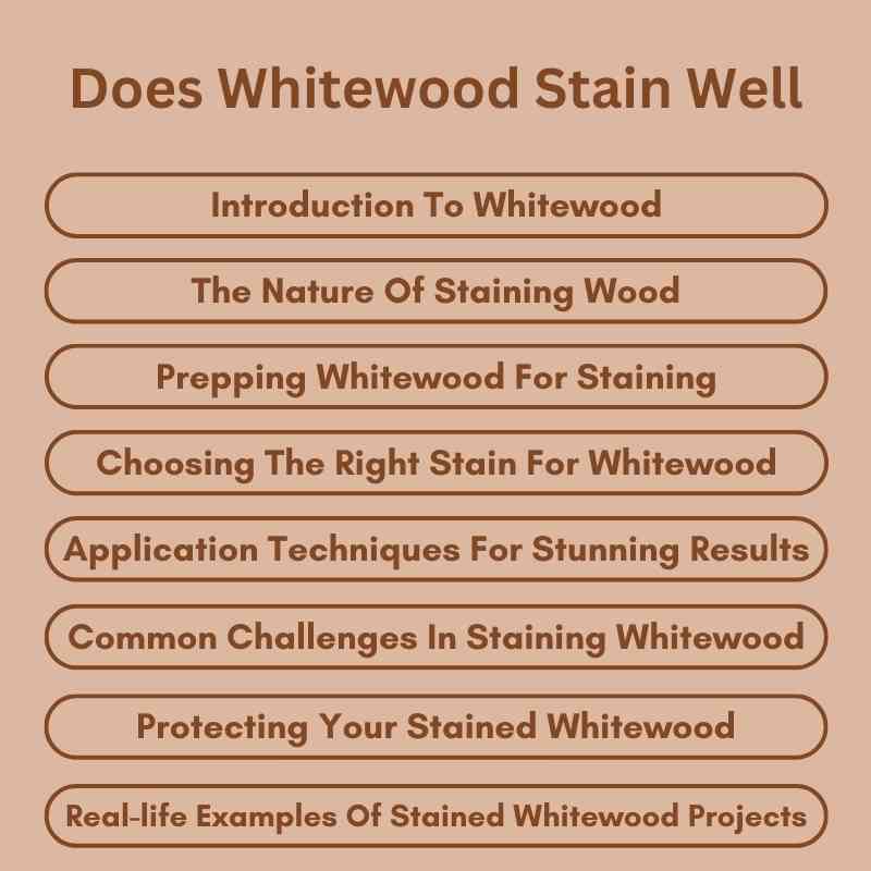 Does Whitewood Stain Well
