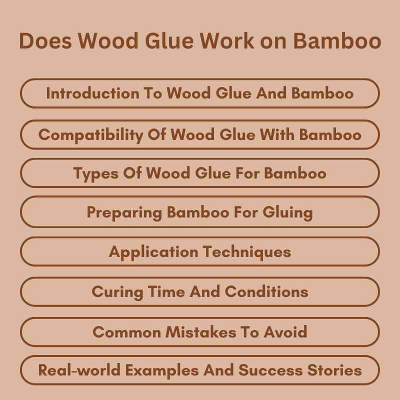 Does Wood Glue Work on Bamboo