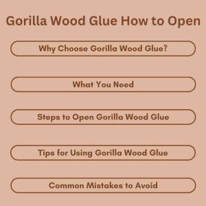 Gorilla Wood Glue How to Open