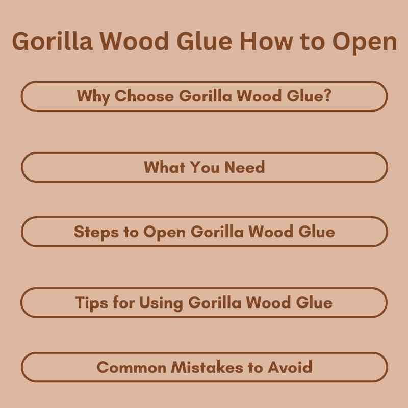 Gorilla Wood Glue How to Open