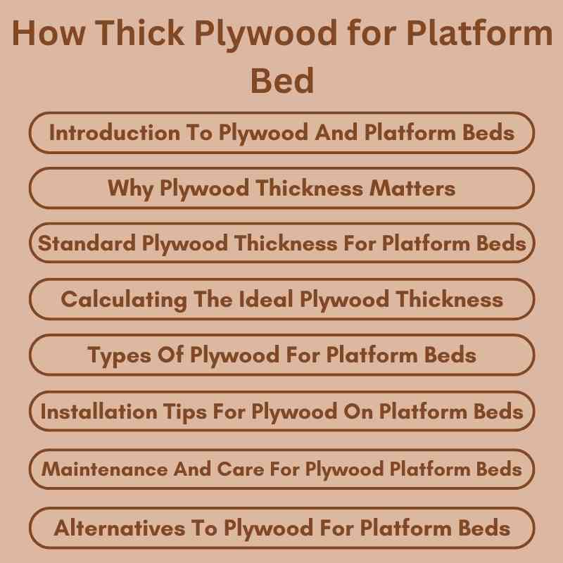 How Thick Plywood for Platform Bed