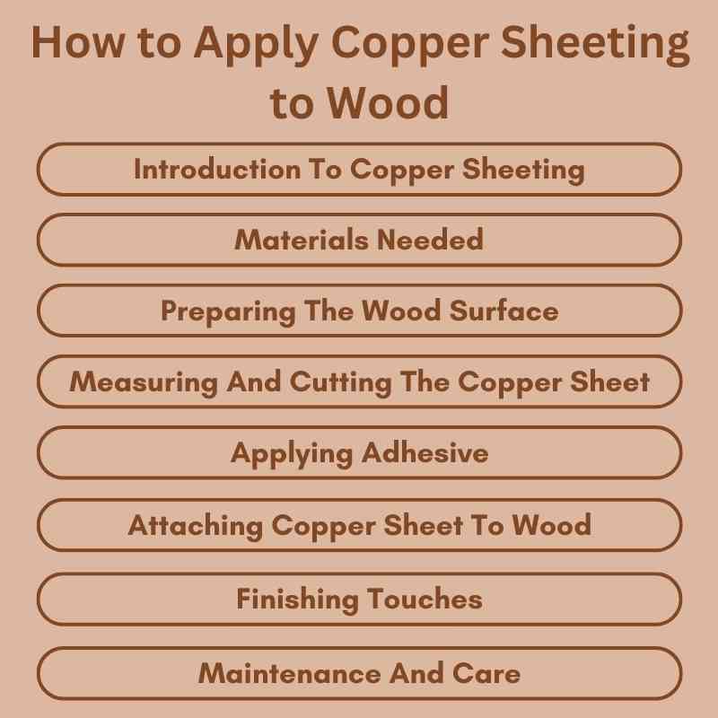 How to Apply Copper Sheeting to Wood