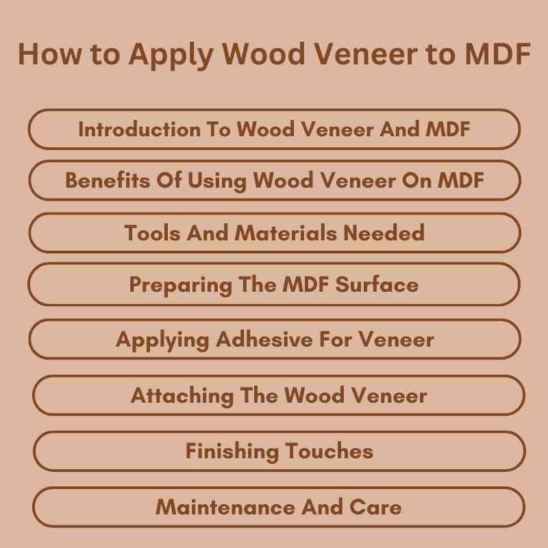How to Apply Wood Veneer to MDF
